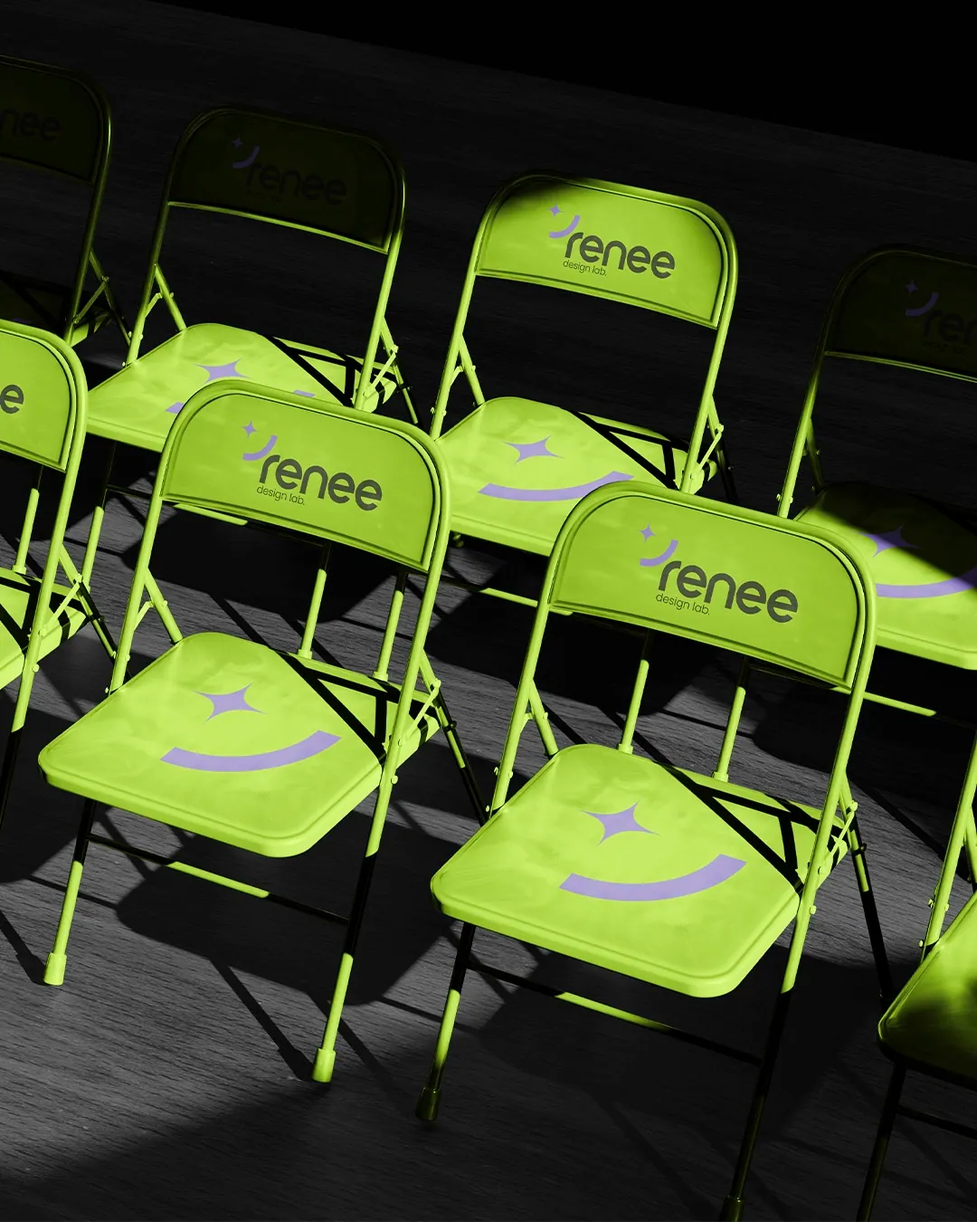 Object applications of the Renee brand identity