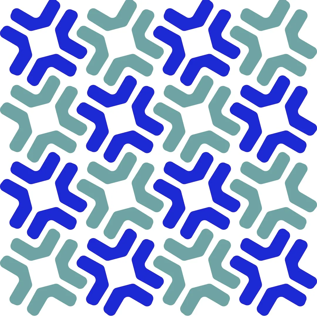 Pattern system derived from the brand mark